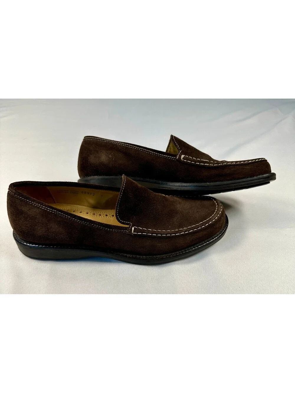 J.Crew/Vero Cuoio Made In Italy Men Brown Suede Moccasin SlipOn Loafers Size 9 M